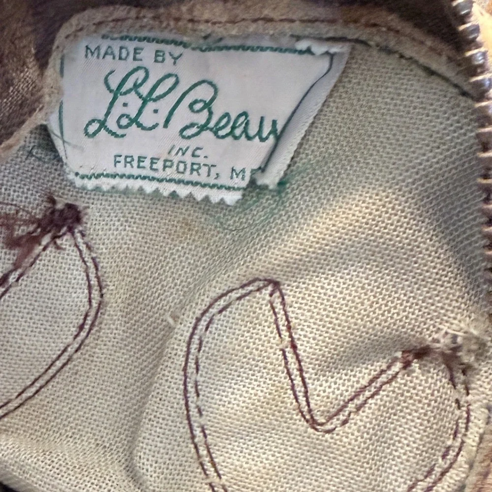 Vintage LL Bean Canvas Wine Bottle Carrier Bag Leather Trim Olive Green Freeport